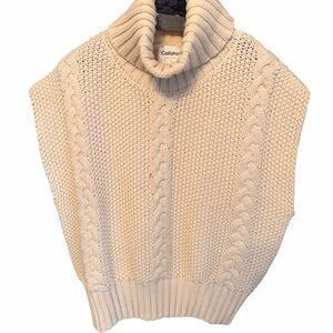 Callahan Knit Turtleneck Sweater Vest | Modern Layering Piece | Women’s Small